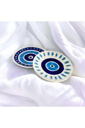 Nazarboncuk Handmade Tea Plate evil eye 2 - sim atölye