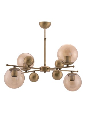 Necklace 4 Piece Ball Honey Glass Antique (Brass) Pendant Lamp Çakır Chandelier TYC05NEBDN168958502864753 - Çakır Aydınlatma