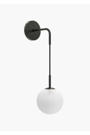 Necklace Single Black Sconce (WHITE GLASS) - Bsa Lighting