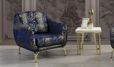Nehir Gold Armchair - Cadde Yıldız