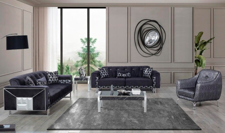 Nehir Gümüş Living Room Set - Cadde Yıldız