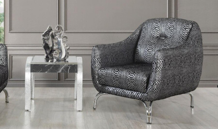Nehir Silver Armchair - Cadde Yıldız