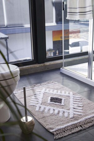 Nell 100% Cotton Bath Mat Gray 60x90 1486123812247 - İrya