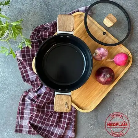 Neoflam Bien Alüminyum Döküm Tencere Siyah 18cm - Neoflam