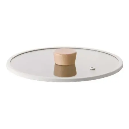 Neoflam Fika 26Cm Silikon Çerçeveli Cam Kapak Bej - Neoflam