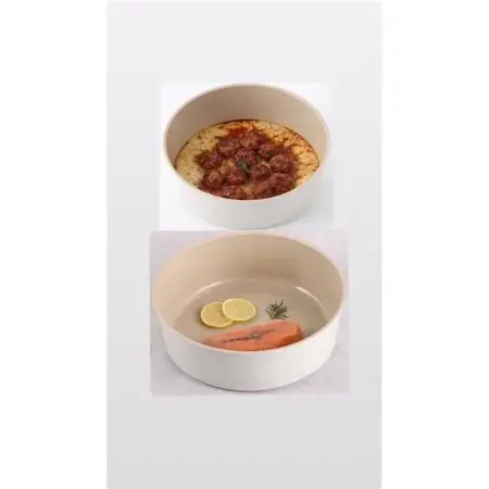 Neoflam Fika Aluminum Cast Round Non-Stick 2-Piece Baking Tray Cake/Bread Container - Neoflam