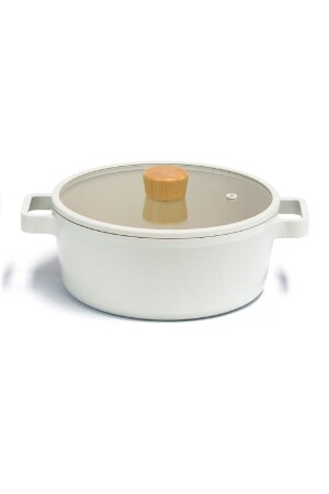Neoflam Fika Cast Aluminum Pot with Glass Lid 24 Cm D-neof224 Induction Gas and Electric Cooker D-NEOF224 - Prima Nova