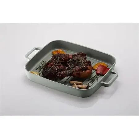 Neoflam Fika Grey 28 cm Cast Iron Grill Pan - Neoflam