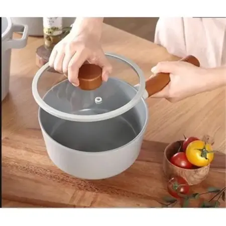 Neoflam Fika Gri 18 Cm Döküm Sos Tenceresi - Neoflam