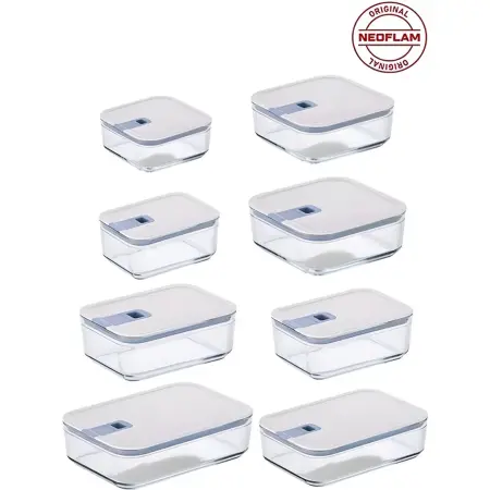 Neoflam Perfect Seal Cam Saklama Seti 8 Parça - Neoflam