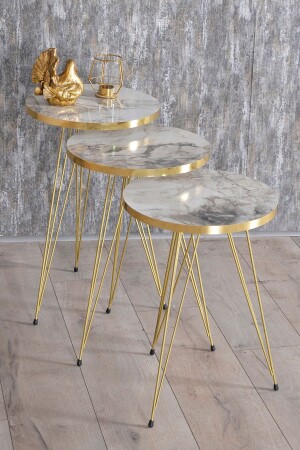 Nesting Coffee Table Gold Efes Tel FMA2601 - GOLDFALEZ