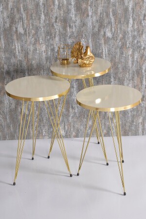 Nesting Table Gold Cream Wire FMA2601 - GOLDFALEZ
