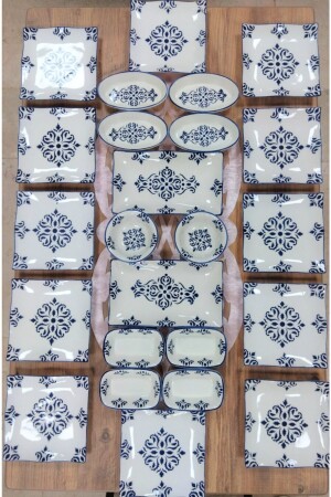Nettle Model 24 Piece Breakfast Set for 12 Persons - Yiğit Seramik Züccaciye