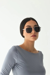 Neue Saison Unisex-Sonnenbrille aus transparentem schwarzem Glas TYC00697057007 - Modalucci