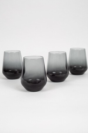 Neues ikonisches 4-teiliges Wasserglas-Set, geräuchert, 425 cm³, NIC5361604 - Rakle