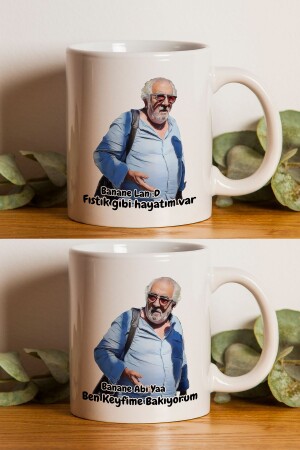 Neujahrsgeschenk „Banane Yaa I'm Living My Life“ bedruckte Tasse aus Glas street-reportage-1 - gavebutik