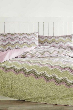 Nev Undulatis Bettbezug-Set für Doppelbett, Grün, EVTNVTÖZDL00642 - Özdilek