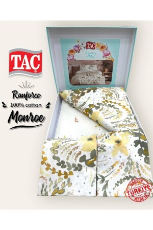 Nevresim Takim Ranforce Monroe Sari 3040 - Taç