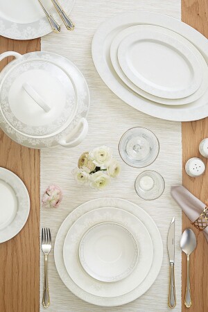 New Bone Yeni Anderson 60 Piece Dinner Set for 12 People 600. 10. 01. 0324 - Emsan