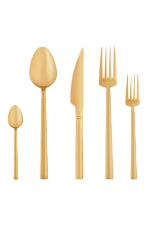 New Evora 30 Piece Gold Cutlery Set for 6 Persons 153. 03. 08. 1765 - Karaca