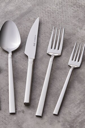 New Evora 60 Piece Fork Spoon Knife Set for 12 Persons 153. 03. 08. 1762 - Karaca