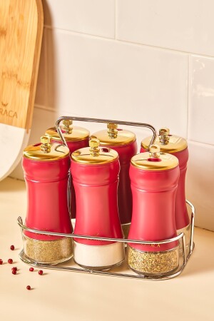New Gold Berry 7 Parça Kare Baharat Takımı Yeni Goldbery - Karaca