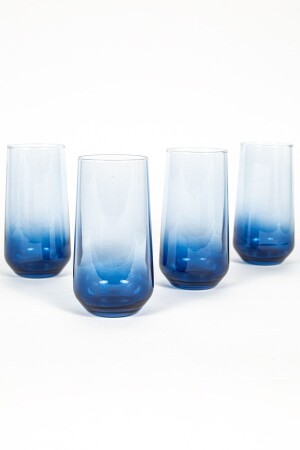 New Iconic 4-Piece Soft Drink Glass Set Blue 470 Cc NIC0151004 - Rakle