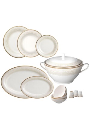 New Oscar 60 Piece Dinner Set for 12 People 500. 01. 01. 7048 - Jumbo
