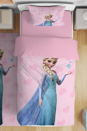 New Pink Elsa Patterned Single Baby Kids Bedding Set evnev00087 - Evpanya