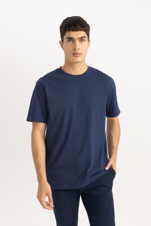 New Regular Fit Bisiklet Yaka Basic Kısa Kollu 100 Pamuk Tişört V7699az24sp - Defacto