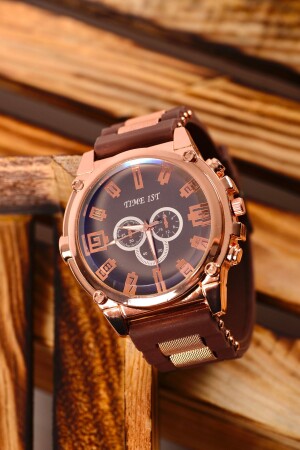 New Season Brown Silicone Band Men's Wristwatch kd6123172 - pierrose