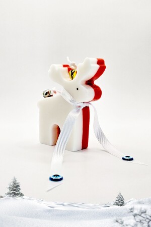 New Year Christmas Winter Deer - Vanilla Cinnamon Scented Decorative Gift Candle - XL Large Size - Joker Abdul