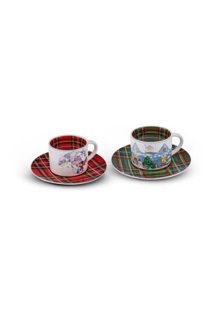 New Year Plaid 230 ml Teetasse für 2 Personen - Karaca