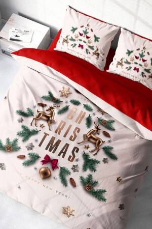 New Year's Eve Duvet Cover Set (With Elastic Sheets) Double 100% Cotton Satin MONOHOME41311 - Monohome