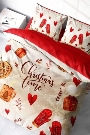 New Year's Eve Duvet Cover Set (With Elastic Sheets) Double 100% Cotton Satin Time MONOHOME41496 - Monohome