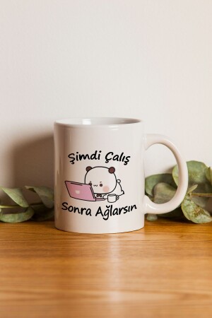 New Year's Gift Work Now You Cry Later Printed Mug Glass gavebutik-design-1 - gavebutik