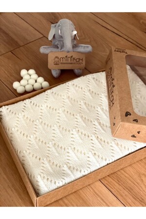 Newborn Knitwear Baby Blanket Royal - Minik Ay