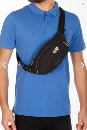 Newish Polo Unisex Black-Yellow Impertex Fabric Waterproof Waist And Shoulder Bag Winter BodyBag Freebag - Newish Polo Accessories
