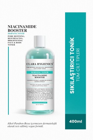 Niacinamide Booster Pore Firming Brightening Effective Vegan Face and Body Day Tonic 400ml CH100 - Clara Hygienics