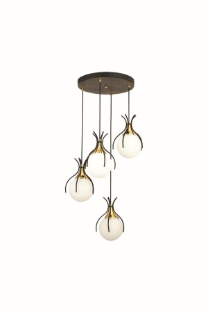 Nicola 4-teiliger schwarzer Hängelampen-Kronleuchter G-584-4S - Trendylight
