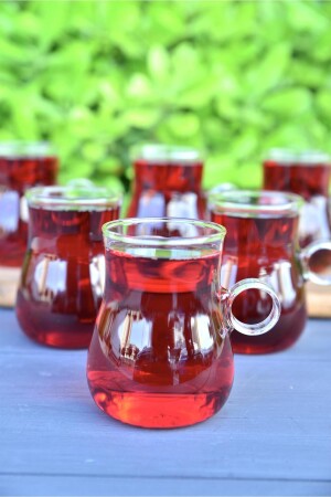 Nida Borosilicate Glass Tea Set 6 Pieces 2851 - şirin eşyalarım