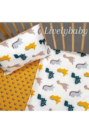 Niedliches Dinosaurier-Baby-Bettbezug-Set 3535Dinosaurier - Livelybaby