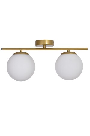 Nika Modern Living Room - Kitchen - Bedroom Antique White Glass Modern 2-Piece Chandelier - Modavize