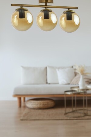 Nika Moderner Kronleuchter aus antikem Bal-Glas, modernes Wohnzimmer, Küche, Schlafzimmer, 3-teilig, LN88900018841 - Fer Avize