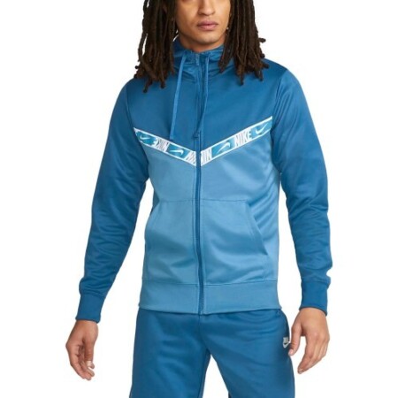Nike Erkek NSW Repeat Pk FZ Kapüşonlu Sweatshirt Mavi DM4672 407 - Nike