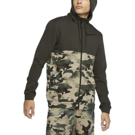 Nike Erkek Sweatshirt M NK Dry FZ FA Kamuflaj Yeşil - Nike