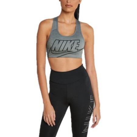 Nike Kadın Spor Sütyeni Swooosh Futura Sütyen Gri - Nike