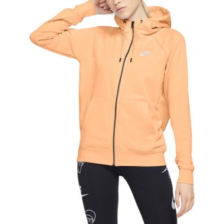 Nike Women's Sweatshirt W Nsw Essntl Hoodie FZ Flc Orange - Nike