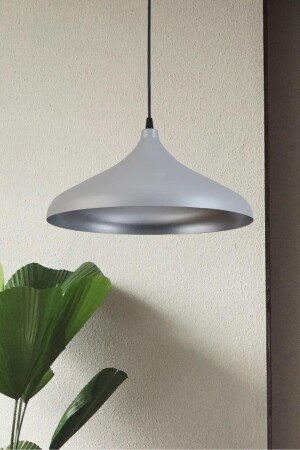 Nil Modern Design Living Room Kitchen Bedroom Cafe Gray Interior Silver Color Single Chandelier BÜYÜKSIVATEKLİ1 - Modavize