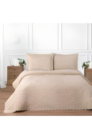 Nilah Gold Velvet Double Bedspread khn838 - Karaca Home